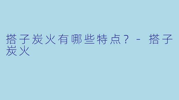 搭子炭火有哪些特点？
