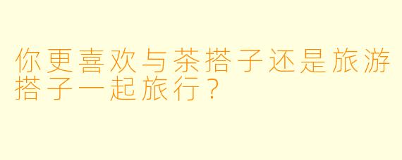 你更喜欢与茶搭子还是旅游搭子一起旅行？