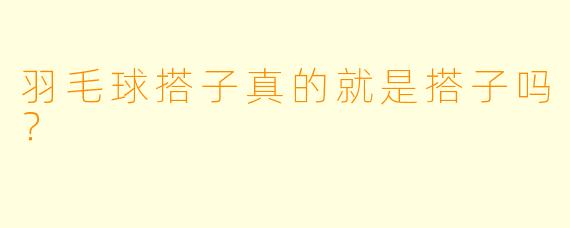 羽毛球搭子真的就是搭子吗？
