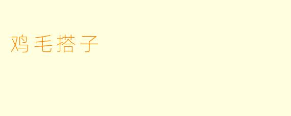鸡毛搭子