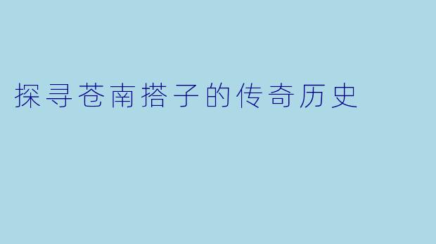 探寻苍南搭子的传奇历史