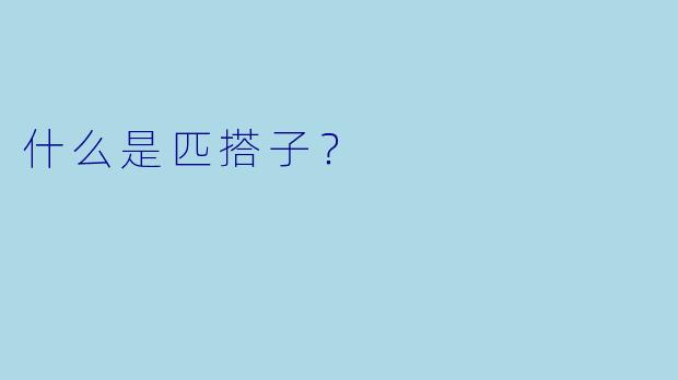 什么是匹搭子？