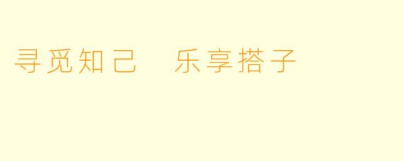 寻觅知己 乐享搭子