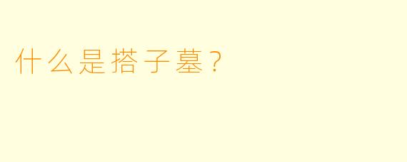 什么是搭子墓？
