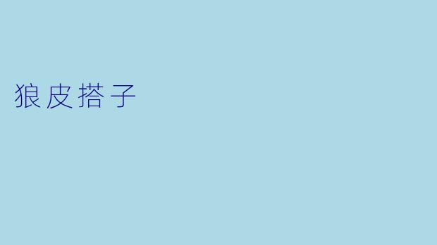 狼皮搭子