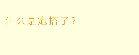 什么是炮搭子？