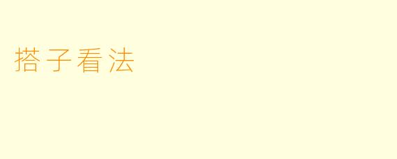 搭子看法