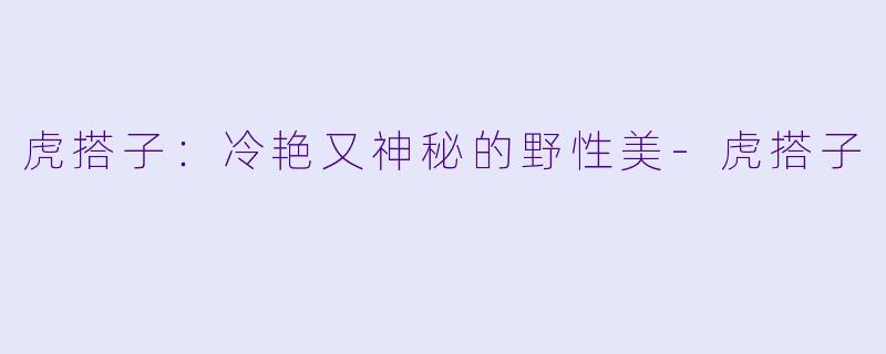 虎搭子：冷艳又神秘的野性美-虎搭子