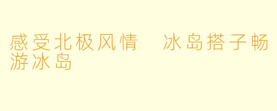 感受北极风情 冰岛搭子畅游冰岛