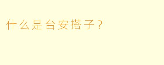 什么是台安搭子？