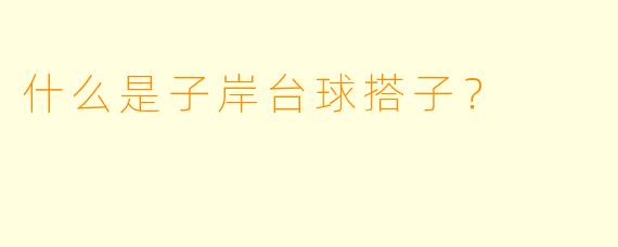 什么是子岸台球搭子？