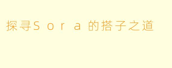 探寻Sora的搭子之道