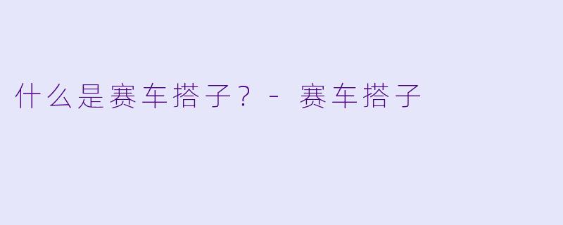 什么是赛车搭子？
