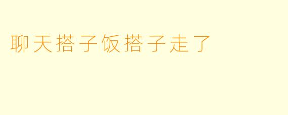 聊天搭子饭搭子走了