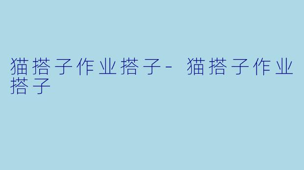猫搭子作业搭子-猫搭子作业搭子