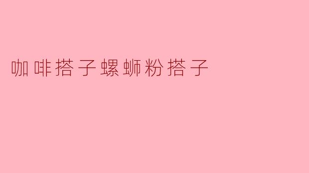 咖啡搭子螺蛳粉搭子