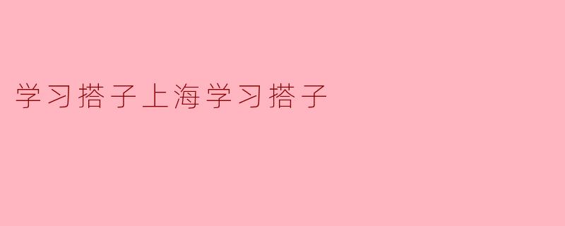 学习搭子上海学习搭子