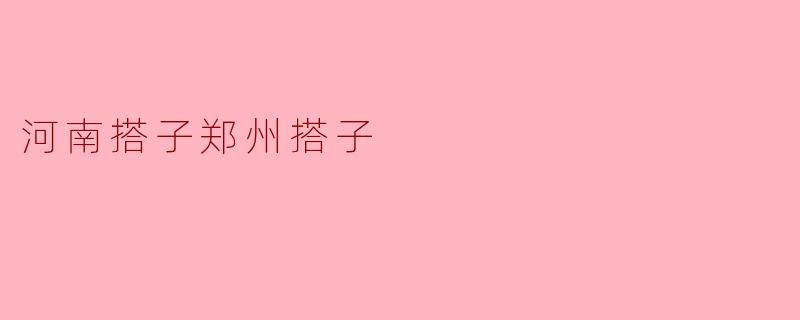 河南搭子郑州搭子