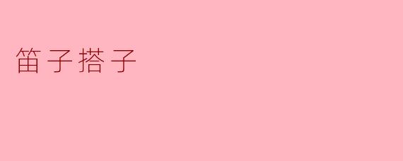 传承传统，笛子搭子