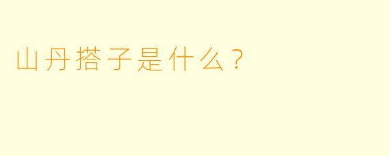 山丹搭子是什么？