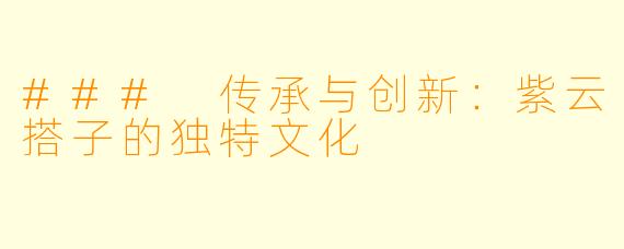 ### 传承与创新：紫云搭子的独特文化