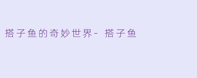 搭子鱼的奇妙世界-搭子鱼