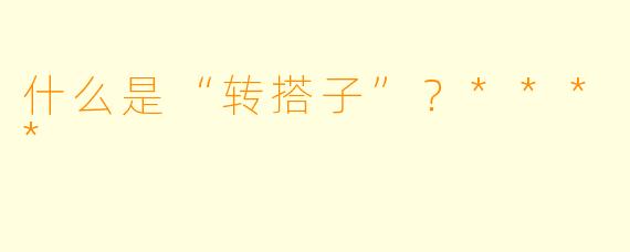 什么是“转搭子”？****