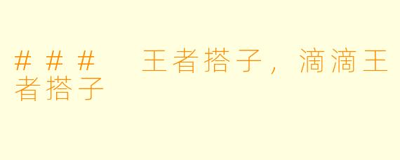 ### 王者搭子，滴滴王者搭子