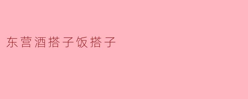 东营酒搭子饭搭子