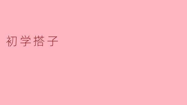 初学搭子