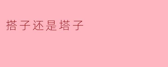 搭子还是塔子