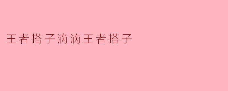 ### 王者搭子,滴滴王者搭子