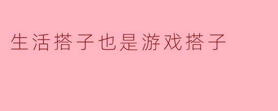 生活搭子和游戏搭子有什么共同点？****
