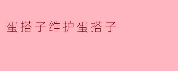 蛋搭子维护蛋搭子