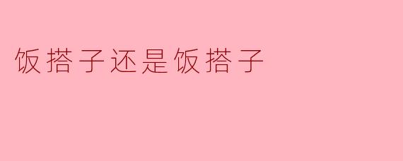 饭搭子和饭搭子有什么区别吗？