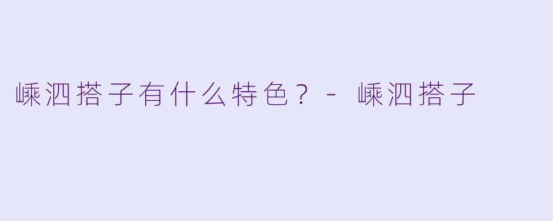 嵊泗搭子有什么特色？