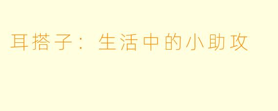 耳搭子：生活中的小助攻