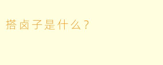 搭卤子是什么？  