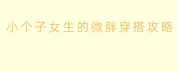 小个子女生的微胖穿搭攻略
