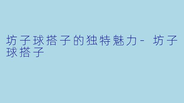 坊子球搭子的独特魅力