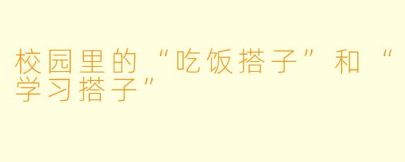 校园里的“吃饭搭子”和“学习搭子”