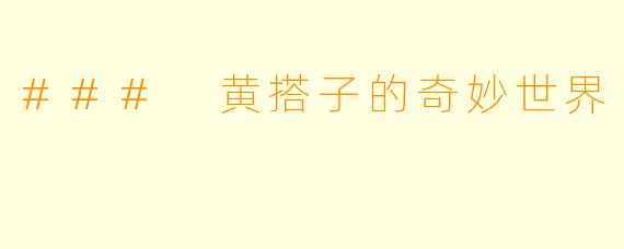 ### 黄搭子的奇妙世界