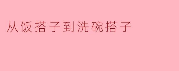 从饭搭子到洗碗搭子