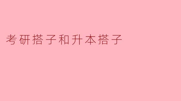 ### 考研搭子与升本搭子:陪伴与成长的旅程
