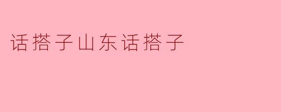 话搭子山东话搭子