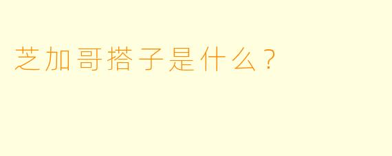 芝加哥搭子是什么？  