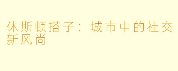 休斯顿搭子：城市中的社交新风尚