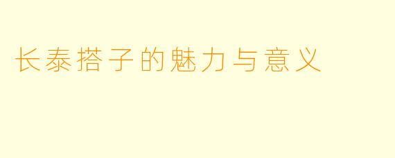 长泰搭子的魅力与意义