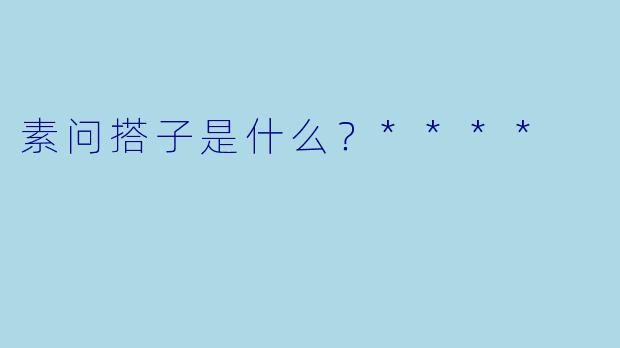 素问搭子是什么？****