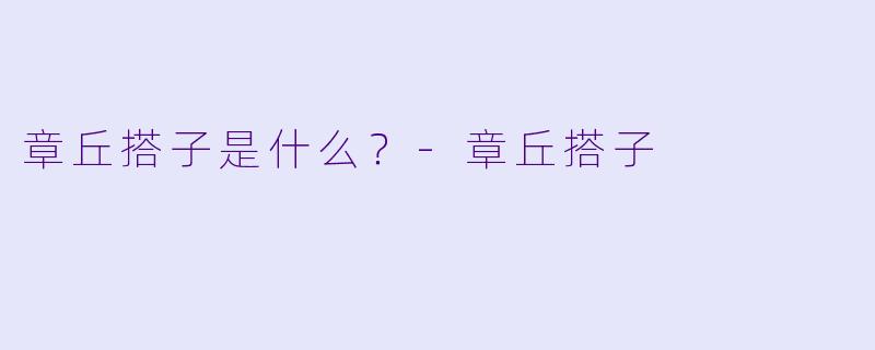 章丘搭子是什么？